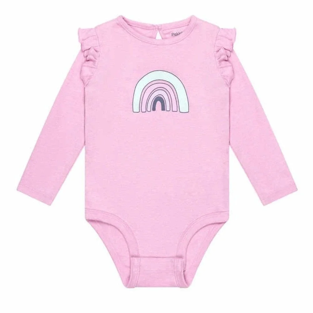 Pekkle Bodysuit and Pants Set Kids 6M Pink‎ Mint New Rainbow Dinosaur 4pc Set